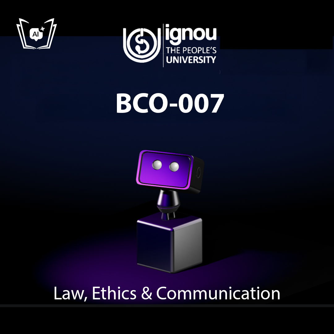 IGNOU BCO-007 Free Gyani AI Tutor & Virtual Teacher