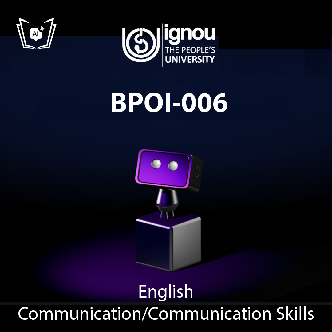 IGNOU BPOI-006 Free Gyani AI Tutor & Virtual Teacher