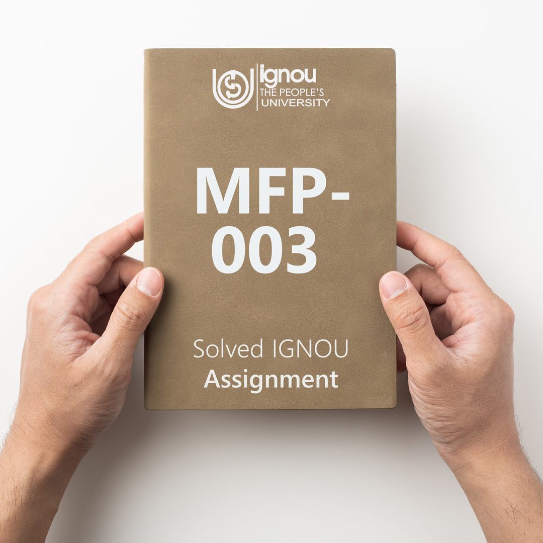 Download MFP-003 Solved Assignment