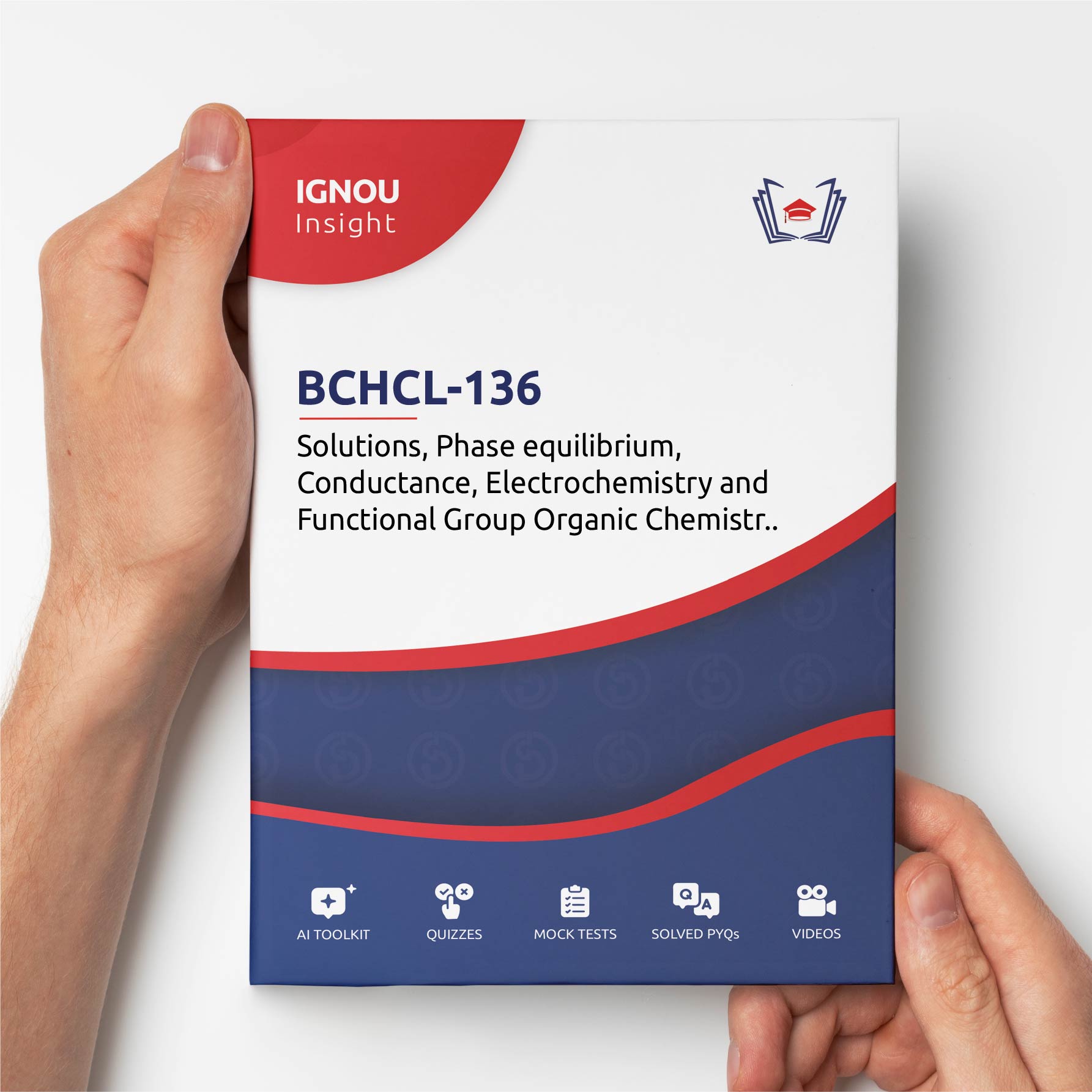 Since BCHCL-136: Solutions, Phase equilibrium, Conductance, Electrochemistry and Functional Group Organic Chemistry-II : Laboratory is a complicated subject, simply checking the question papers might not be enough to pass easily. You might want to consider getting the below guidebook which takes each and every question in the past 20 question papers and performs a thorough research and analysis on it to tell you the exact probability of which questions were repeated the most and are most likely to appear in your exams! Whats more is that all the questions from the below question papers will be solved and explained in the book in simple language so you can study and pass easily.