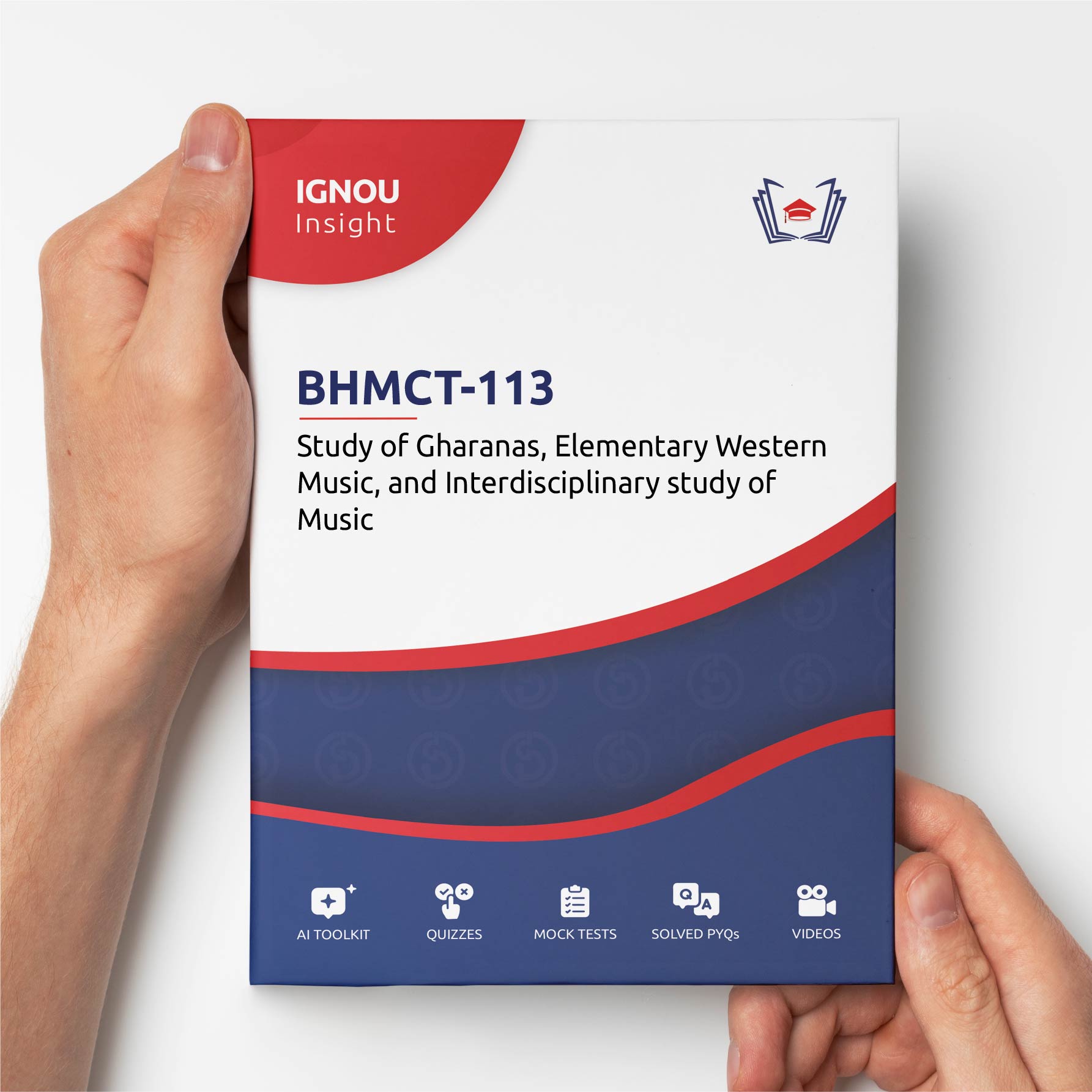 Since BHMCT-113: Study of Gharanas, Elementary Western Music, and Interdisciplinary study of Music is a complicated subject, simply checking the question papers might not be enough to pass easily. You might want to consider getting the below guidebook which takes each and every question in the past 20 question papers and performs a thorough research and analysis on it to tell you the exact probability of which questions were repeated the most and are most likely to appear in your exams! Whats more is that all the questions from the below question papers will be solved and explained in the book in simple language so you can study and pass easily.