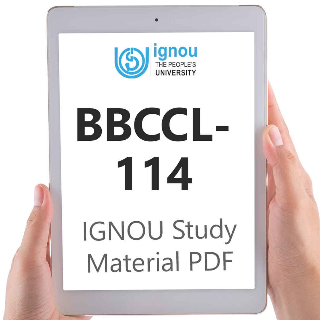 IGNOU BBCCL-114 Study Material & Textbook Download