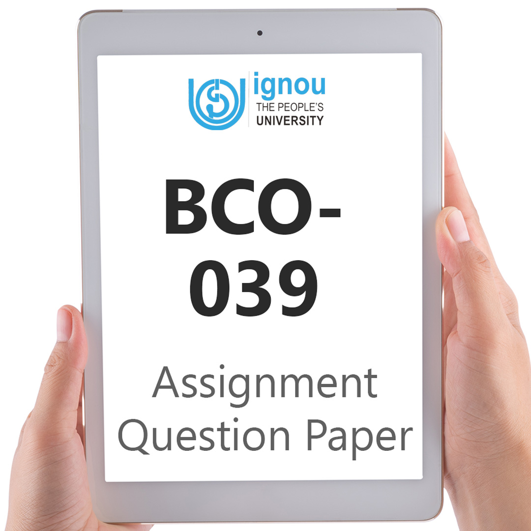 IGNOU BCO-039 Assignment Question Paper Free Download (2023-24)