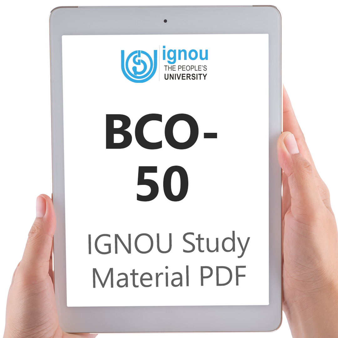 IGNOU BCO-50 Study Material & Textbook Download
