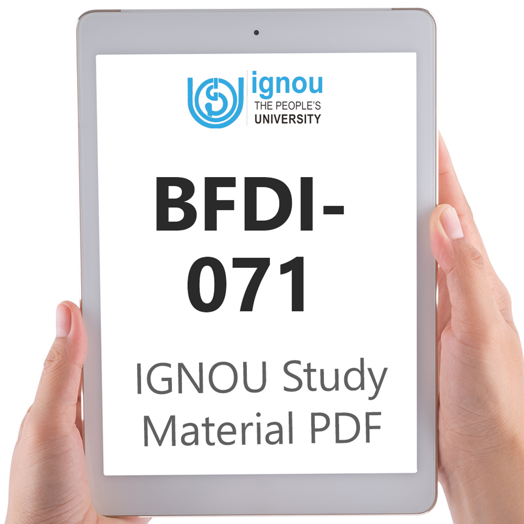 IGNOU BFDI-071 Study Material & Textbook Download