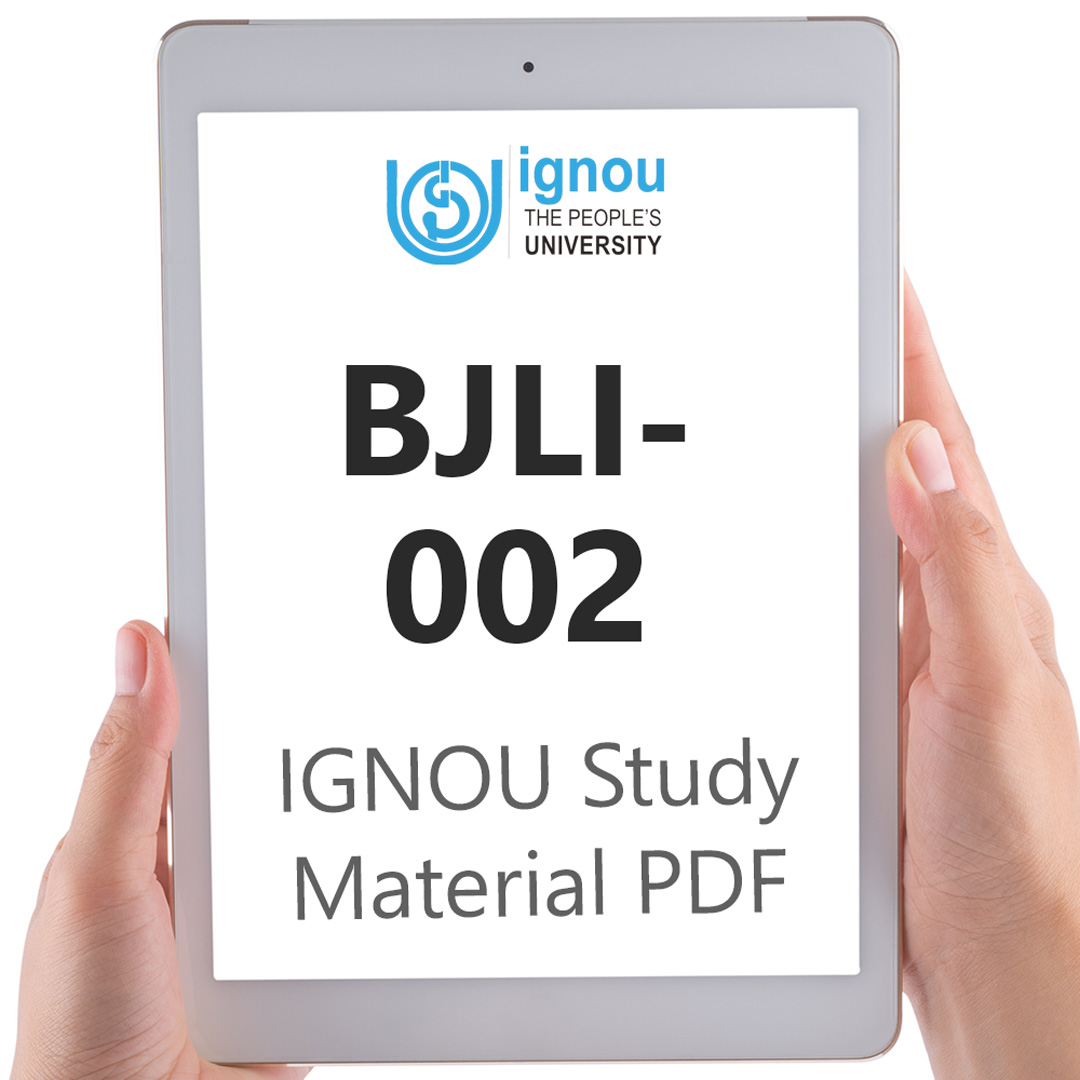 IGNOU BJLI-002 Study Material & Textbook Download