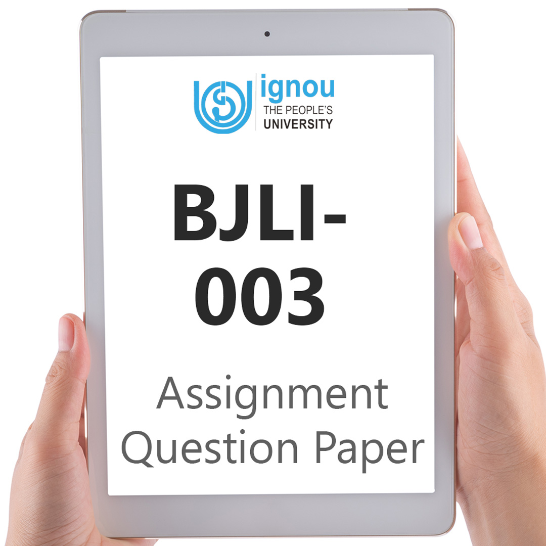IGNOU BJLI-003 Assignment Question Paper Free Download (2023-24)