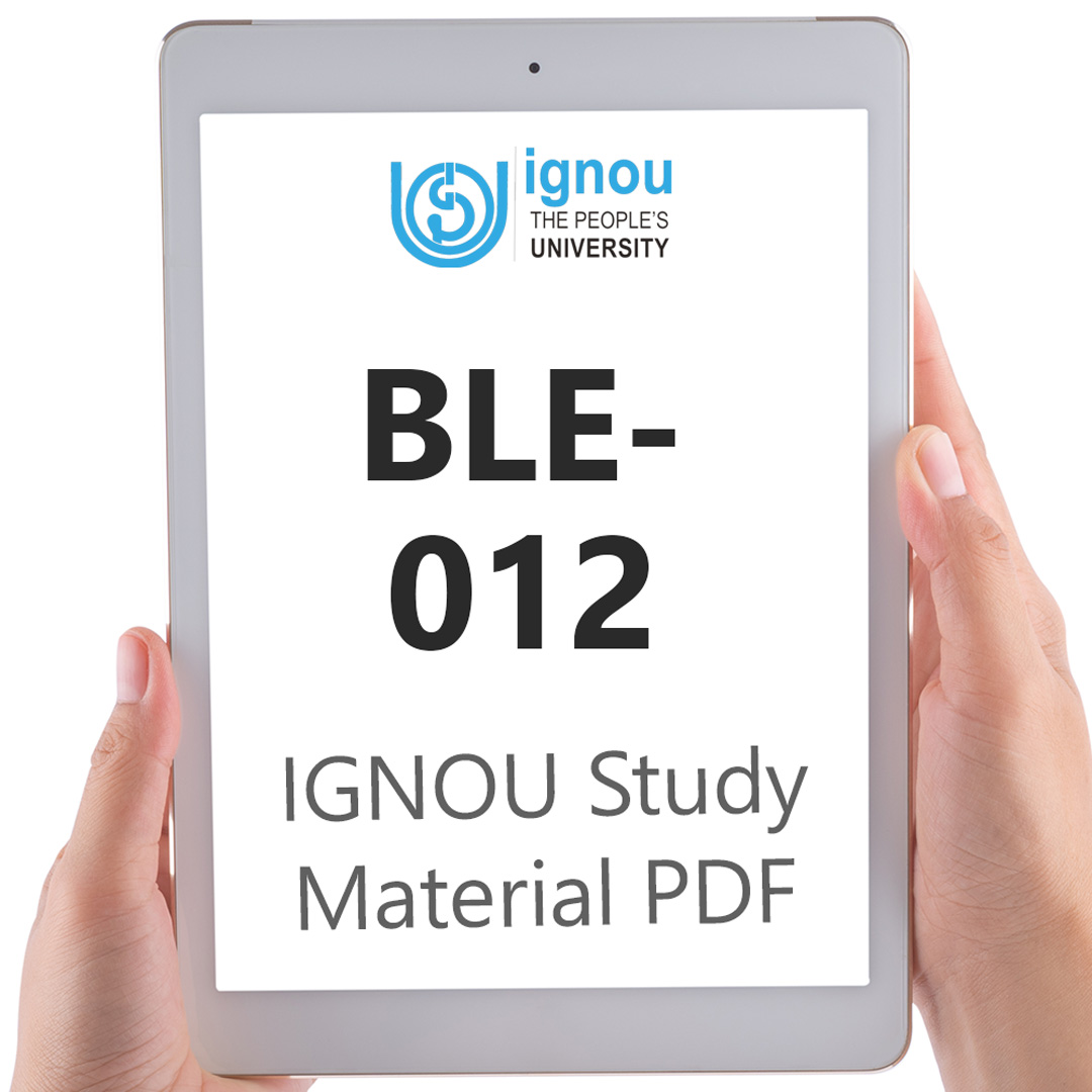 IGNOU BLE-012 Study Material & Textbook Download