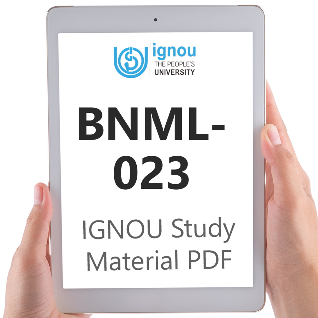 IGNOU BNML-023 Study Material & Textbook Download