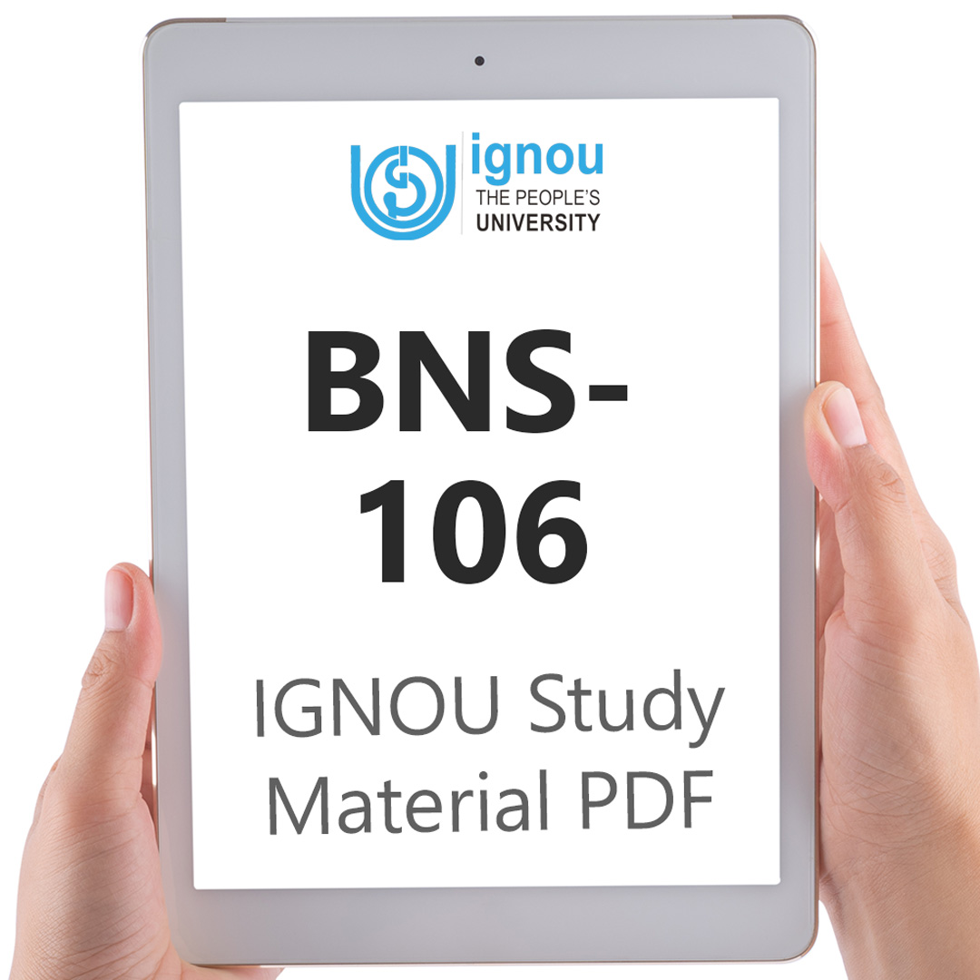 IGNOU BNS-106 Study Material & Textbook Download
