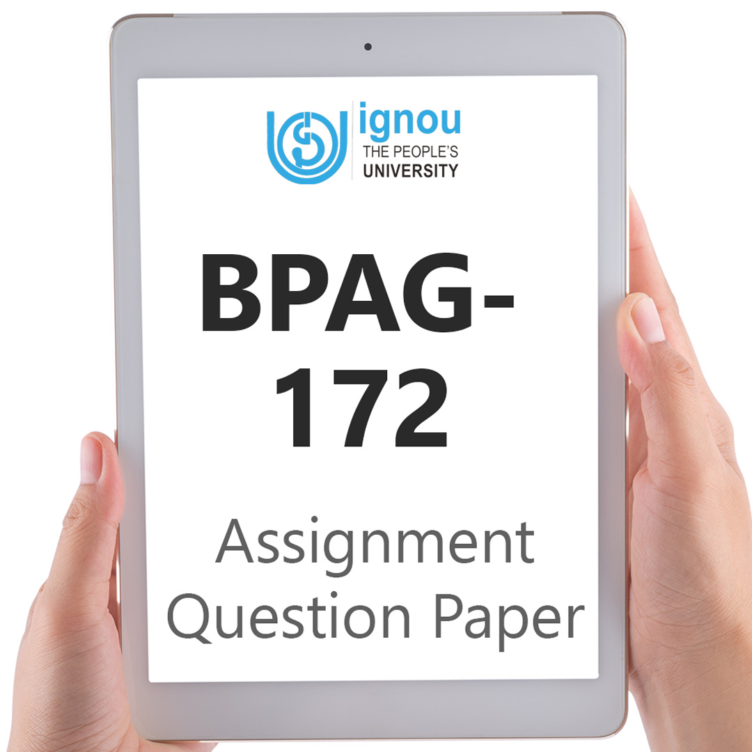 IGNOU BPAG-172 Assignment Question Paper Free Download (2023-24)