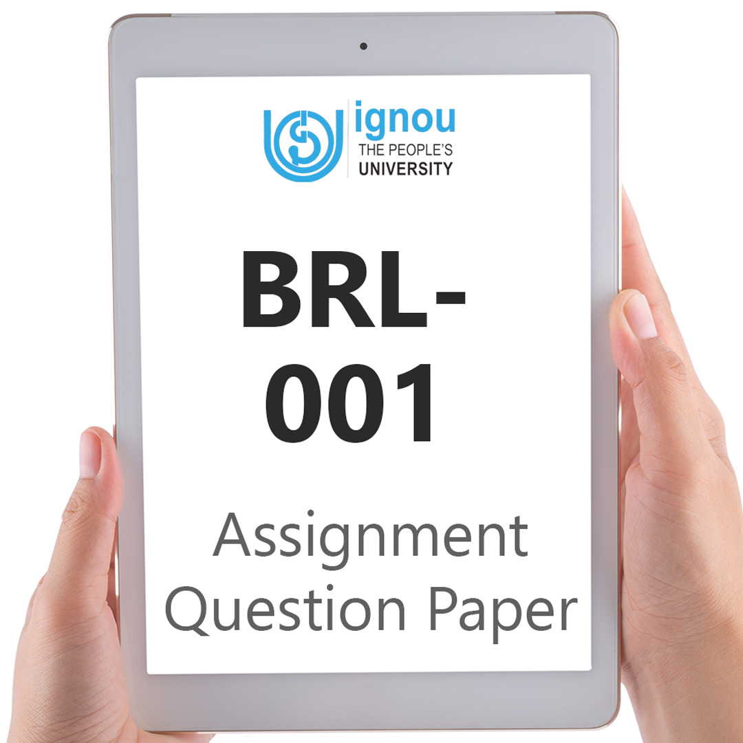 IGNOU BRL-001 Assignment Question Paper Free Download (2023-24)