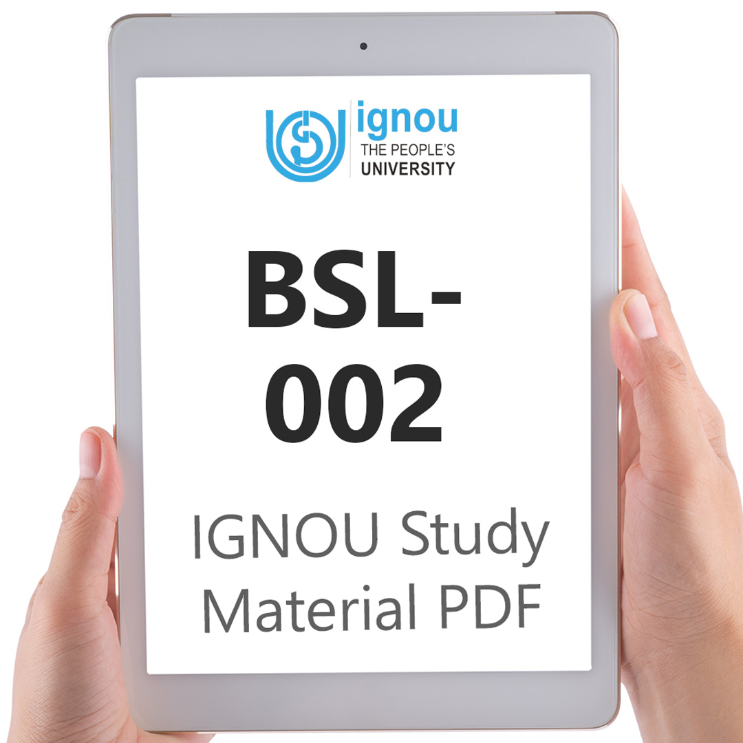IGNOU BSL-002 Study Material & Textbook Download
