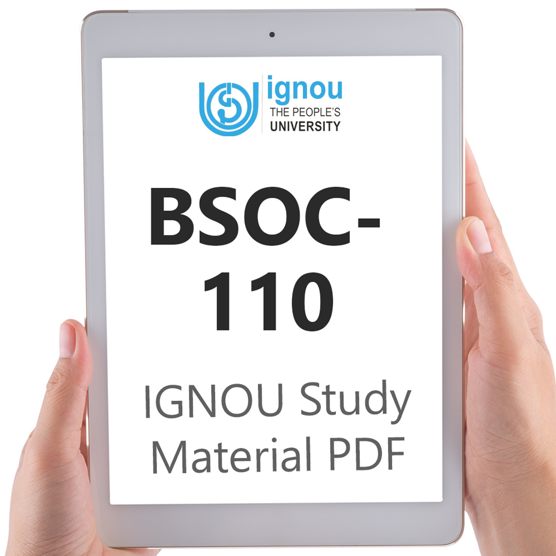 IGNOU BSOC-110 Study Material & Textbook Download
