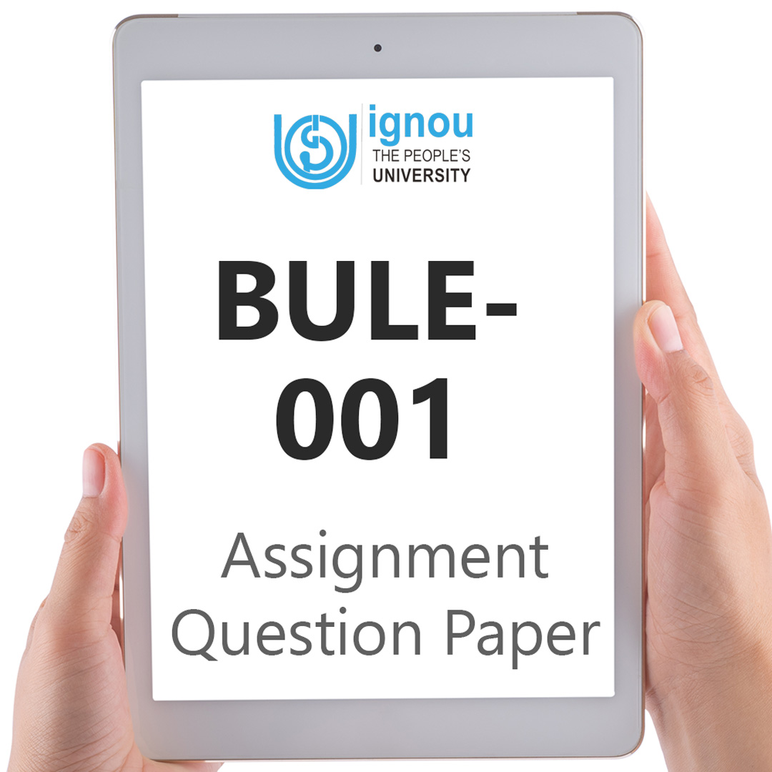 IGNOU BULE-001 Assignment Question Paper Free Download (2023-24)