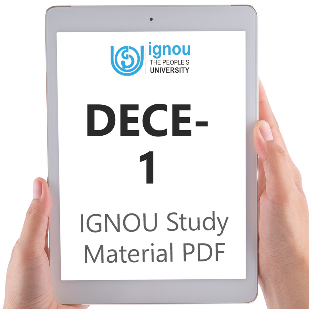 IGNOU DECE-1 Study Material & Textbook Download