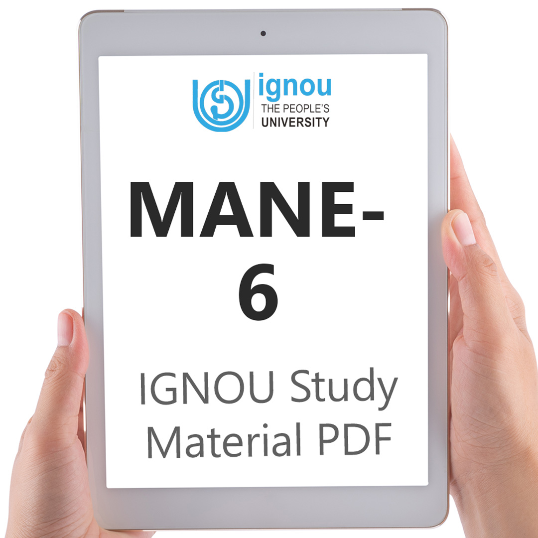 IGNOU MANE-006 Study Material & Textbook Download