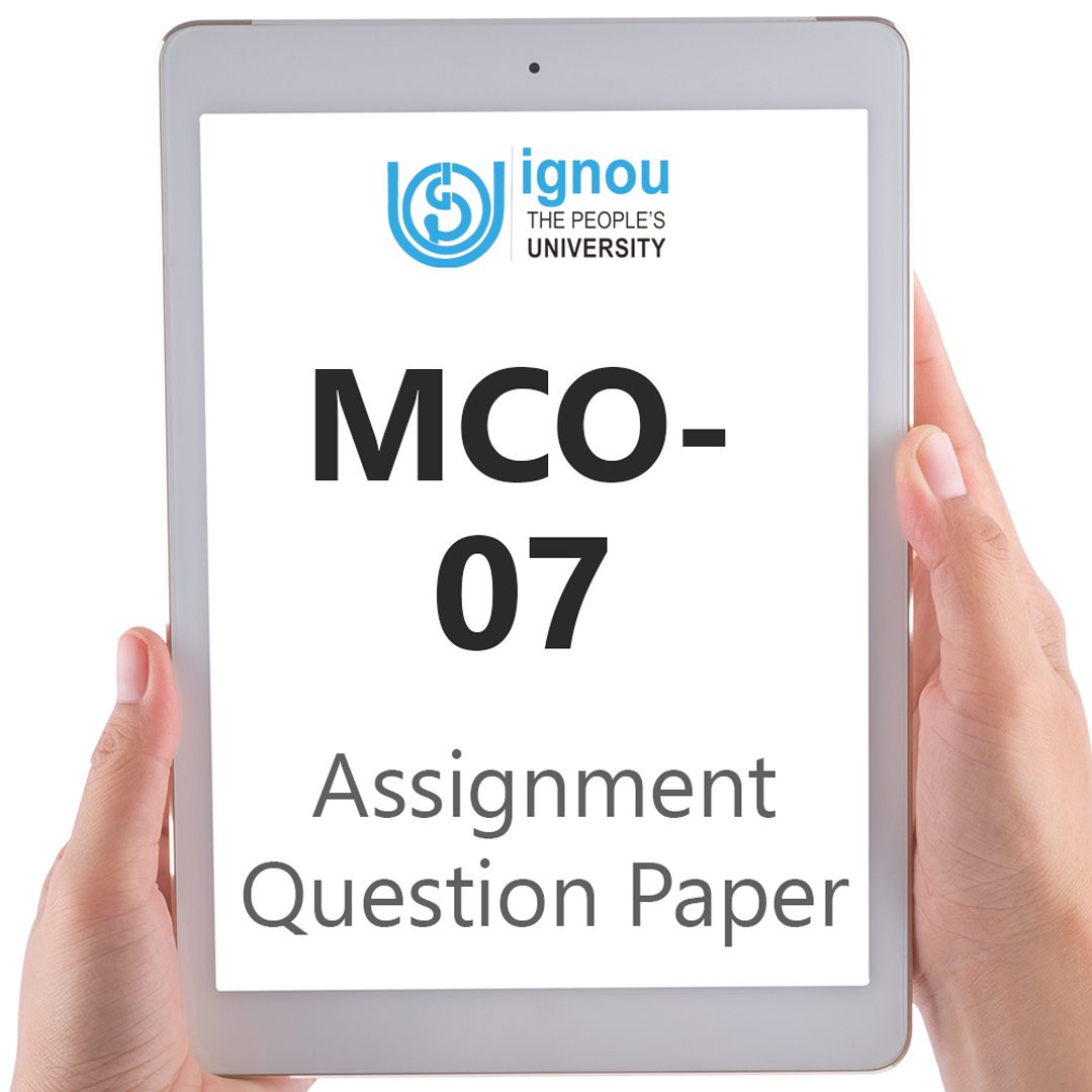 IGNOU MCO-07 Assignment Question Paper Free Download (2023-24)