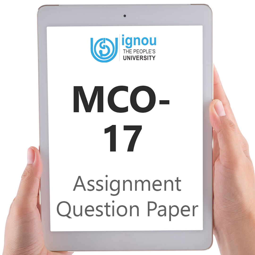 IGNOU MCO-17 Assignment Question Paper Free Download (2023-24)