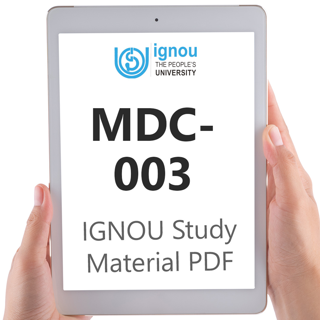 IGNOU MDC-003 Study Material & Textbook Download