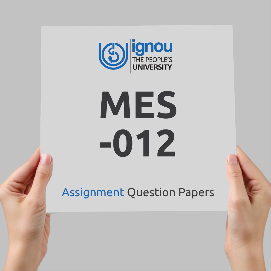 IGNOU MES-012 Assignment Question Paper Free Download (2023-24)