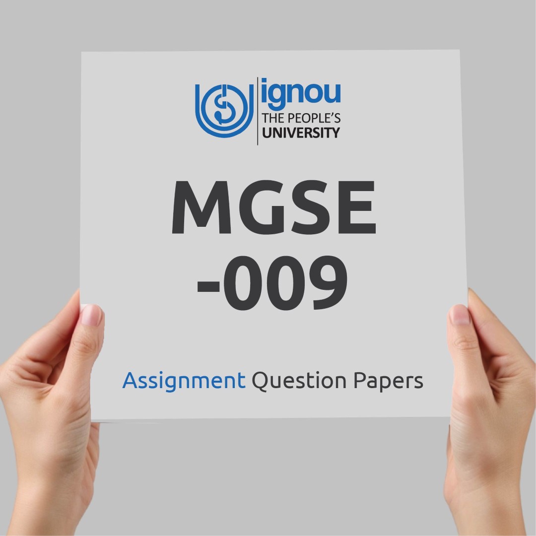 IGNOU MGSE-009 Assignment Question Paper Free Download (2023-24)