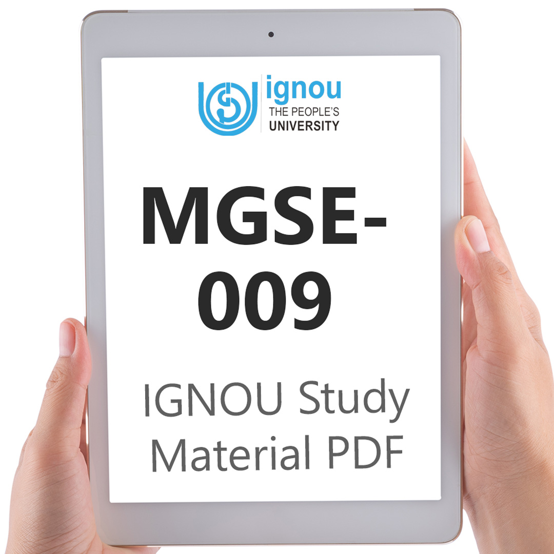 IGNOU MGSE-009 Study Material & Textbook Download