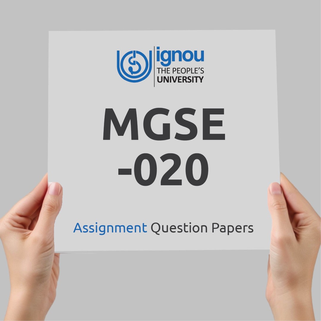IGNOU MGSE-020 Assignment Question Paper Free Download (2023-24)