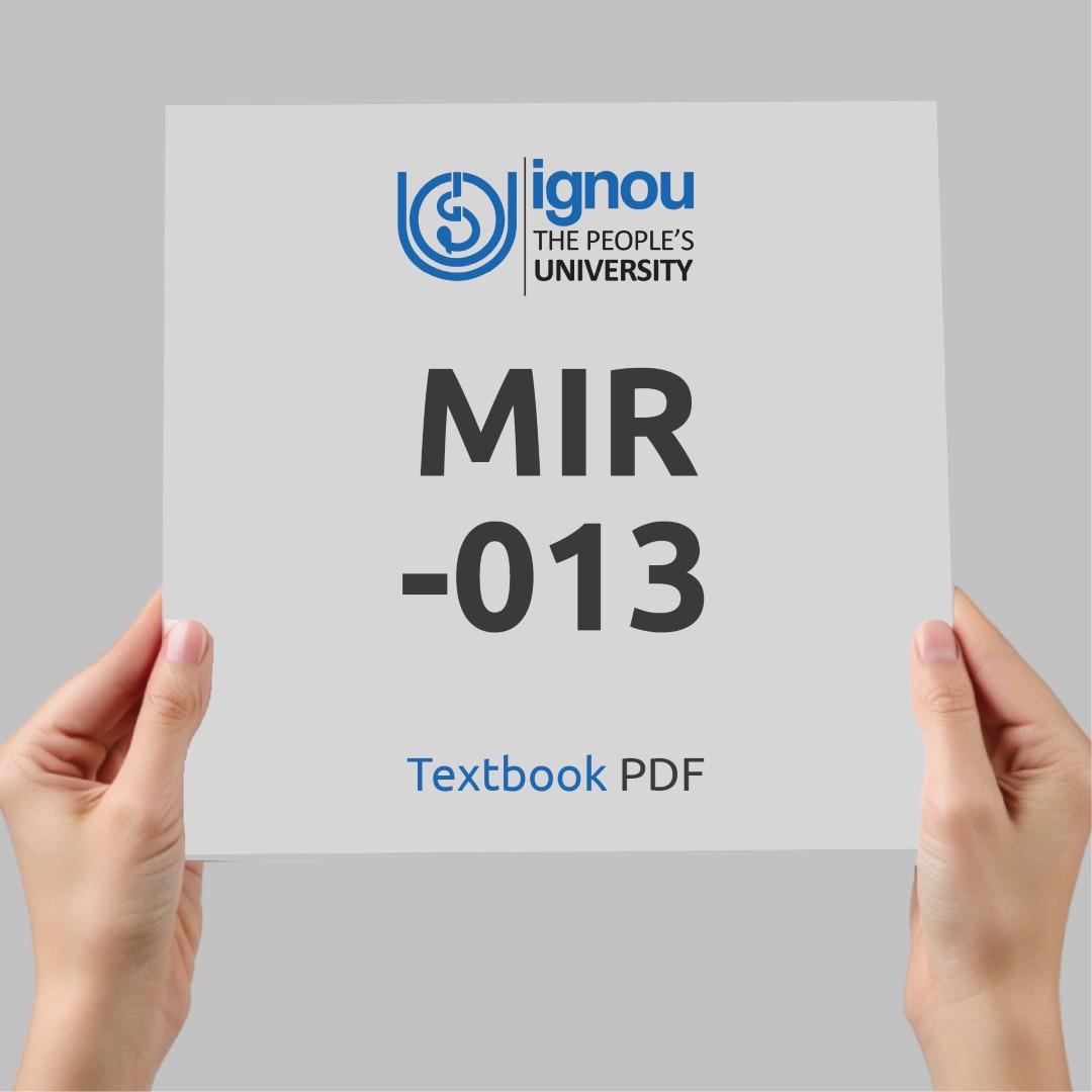 IGNOU MIR-013 Study Material & Textbook Download