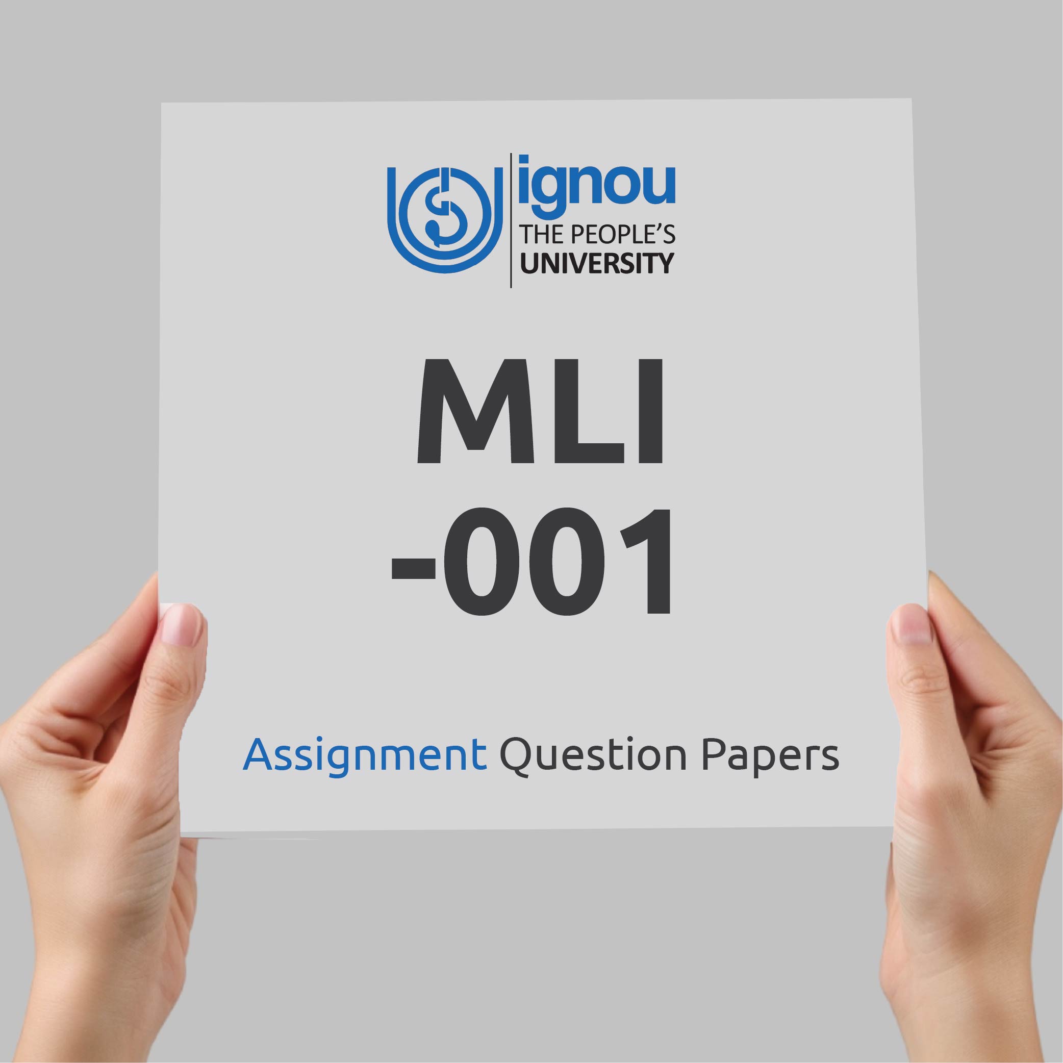 IGNOU MLI-001 Assignment Question Paper Free Download (2023-24)