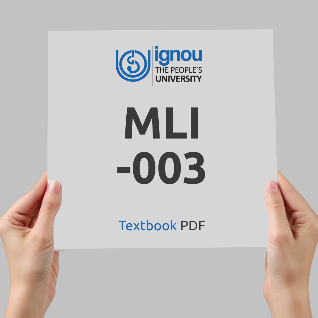 IGNOU MLI-003 Study Material & Textbook Download