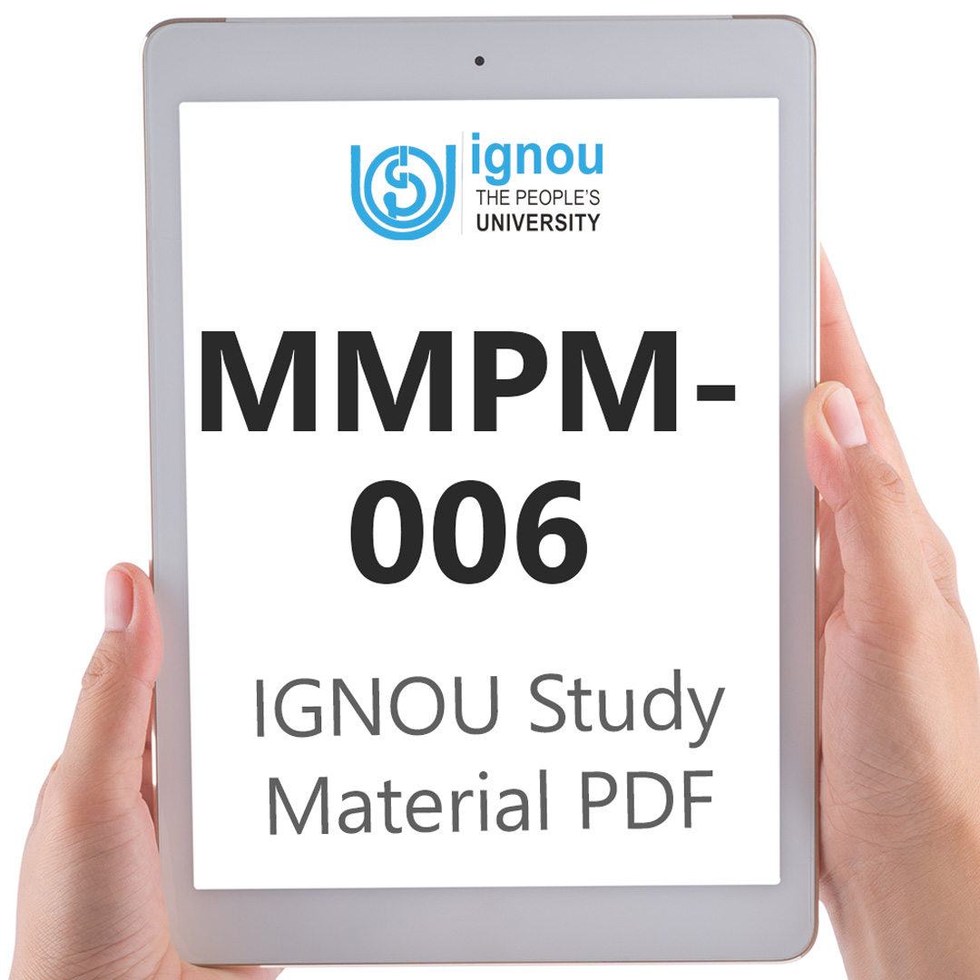 IGNOU MMPM-006 Study Material & Textbook Download