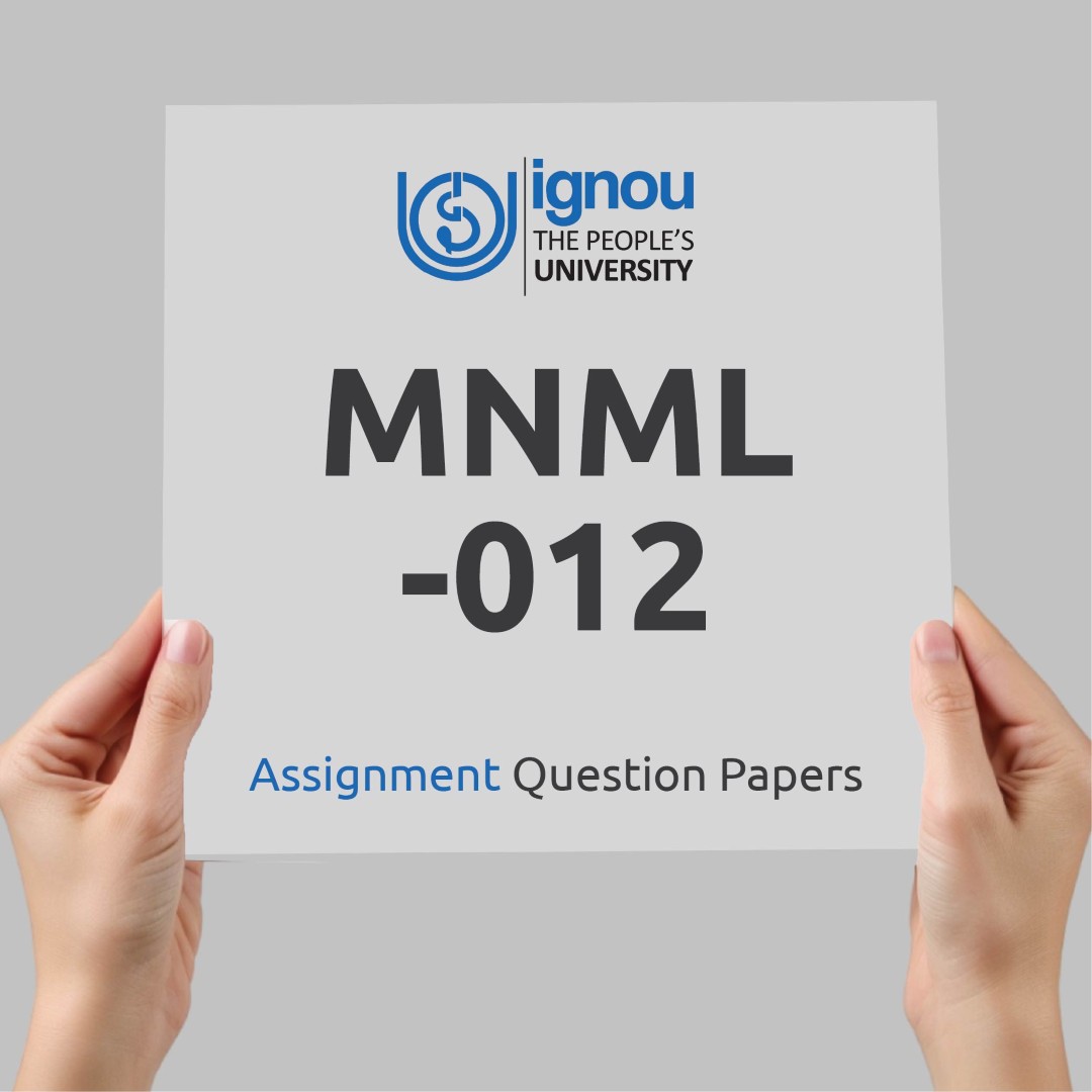 IGNOU MNML-012 Assignment Question Paper Free Download (2023-24)