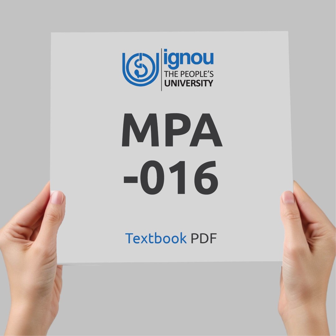 IGNOU MPA-016 Study Material & Textbook Download