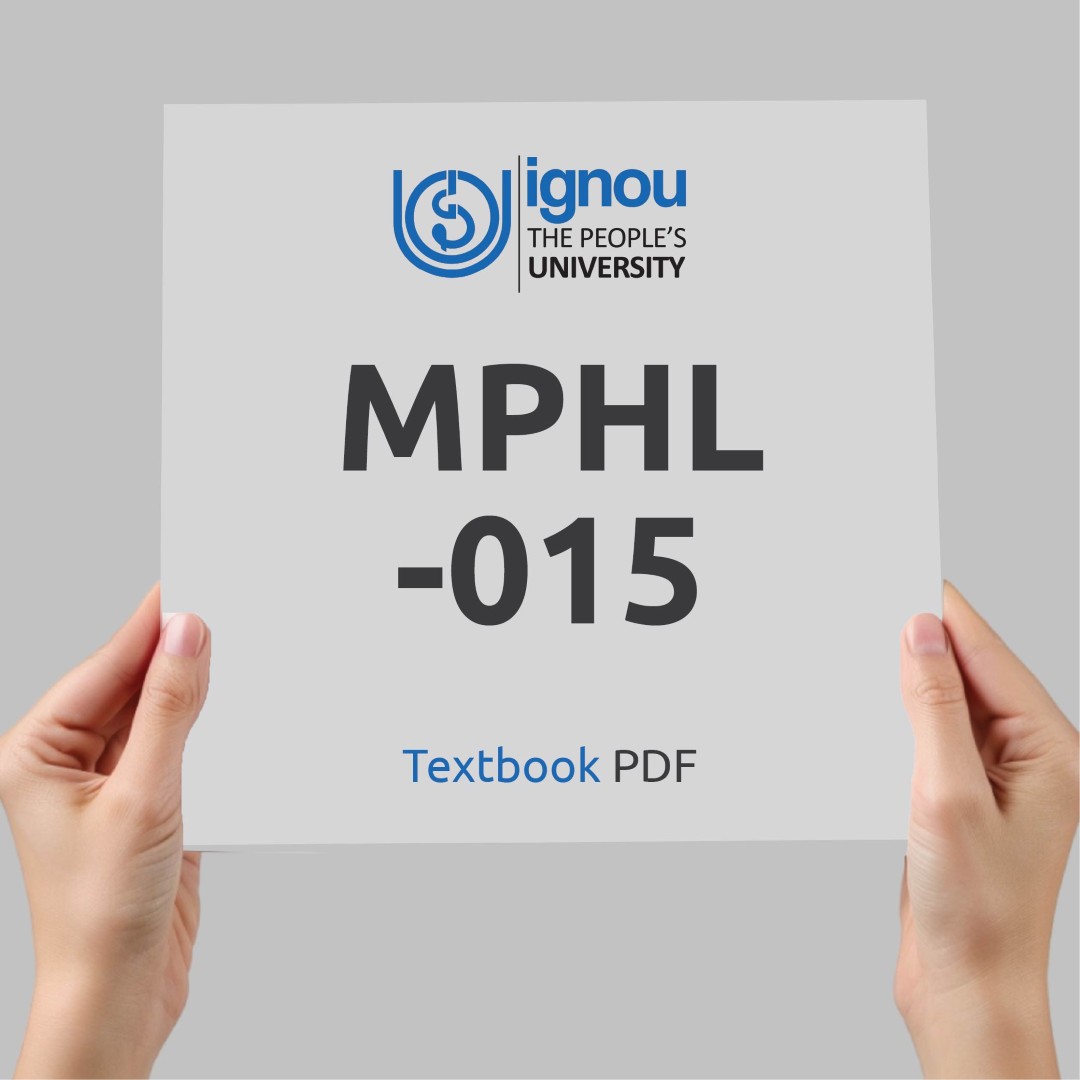 IGNOU MPHL-015 Study Material & Textbook Download