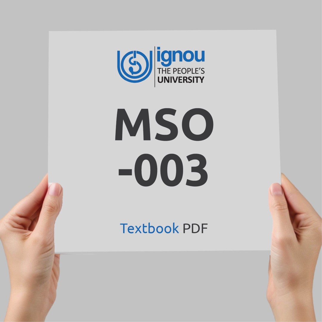IGNOU MSO-003 Study Material & Textbook Download
