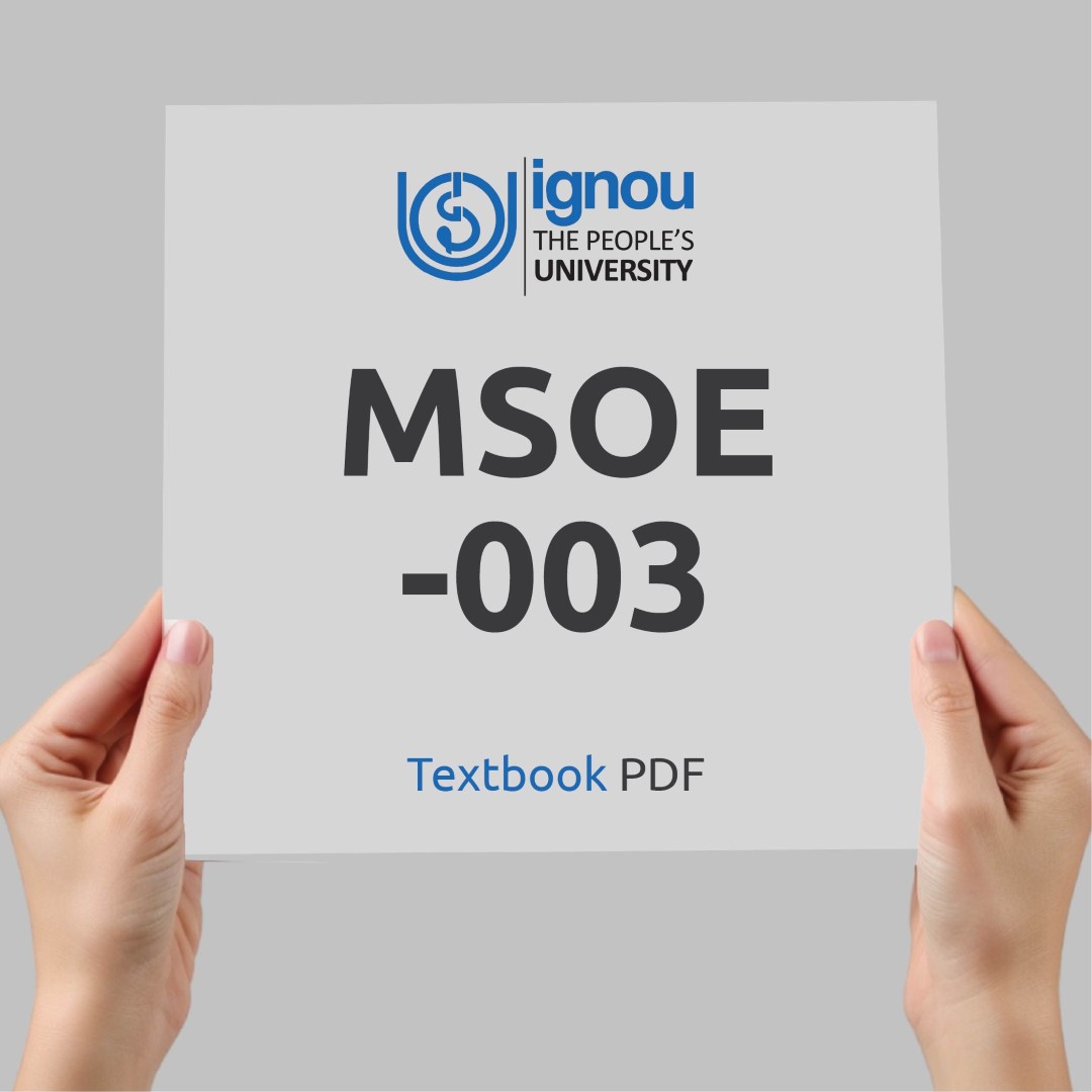 IGNOU MSOE-003 Study Material & Textbook Download