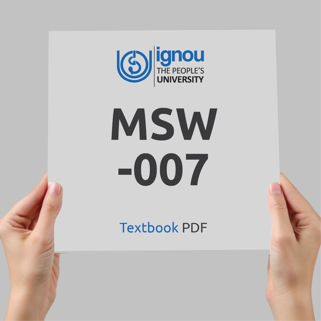IGNOU MSW-007 Study Material & Textbook Download