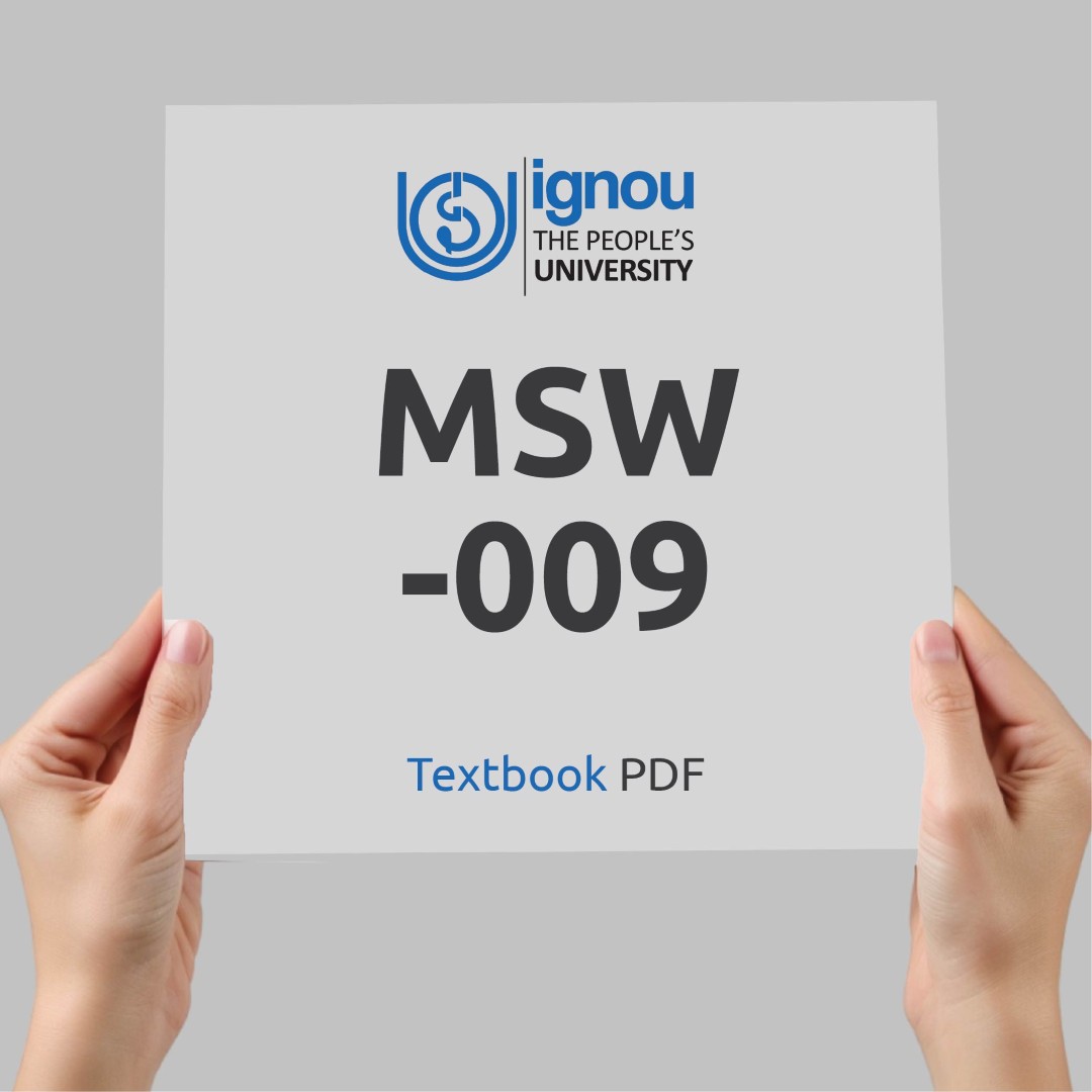 IGNOU MSW-009 Study Material & Textbook Download