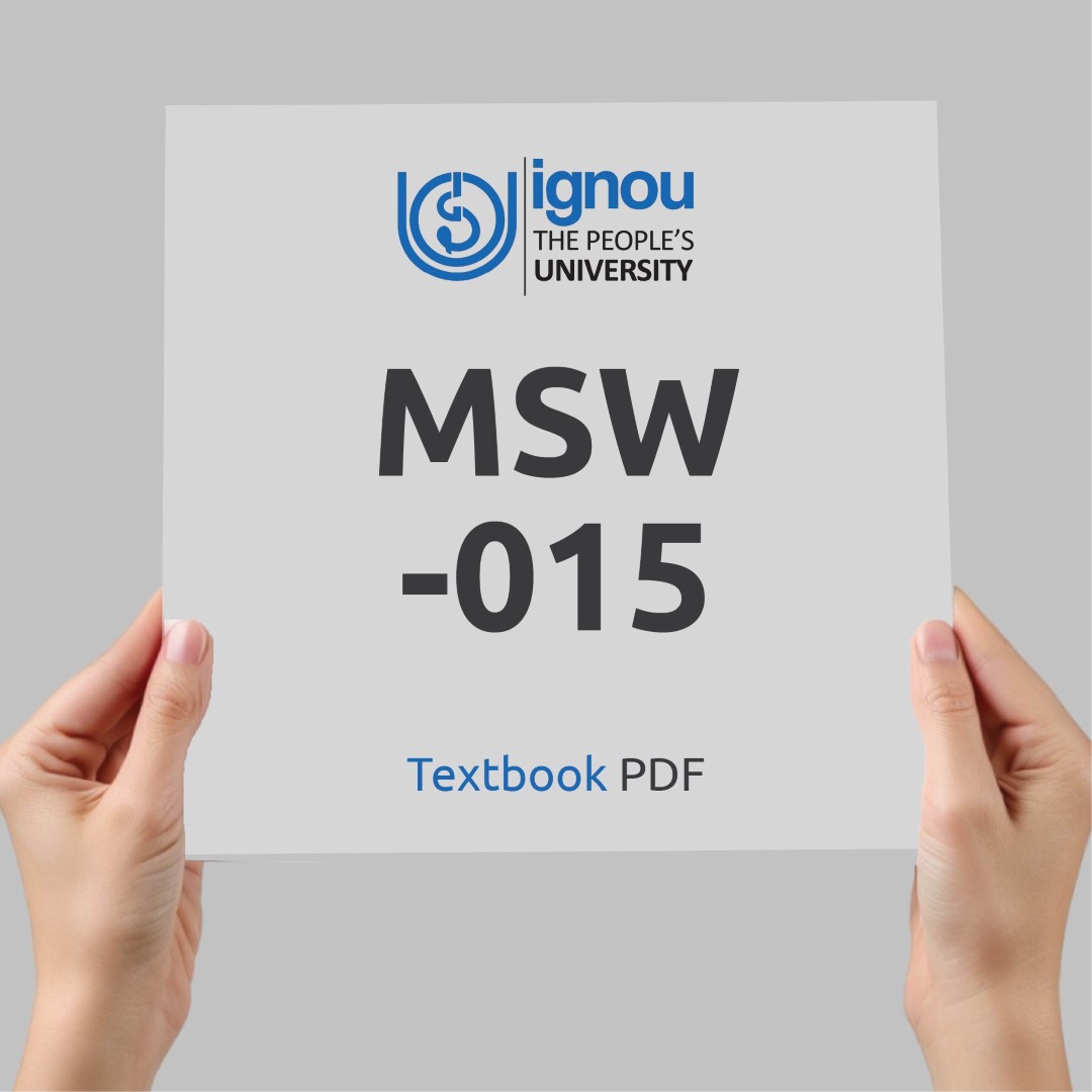 IGNOU MSW-015 Study Material & Textbook Download