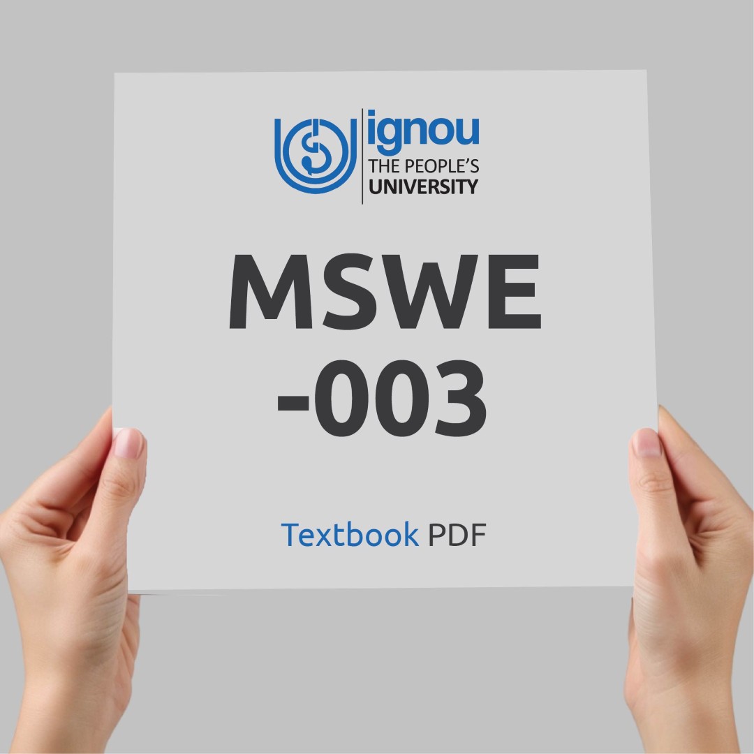 IGNOU MSWE-003 Study Material & Textbook Download