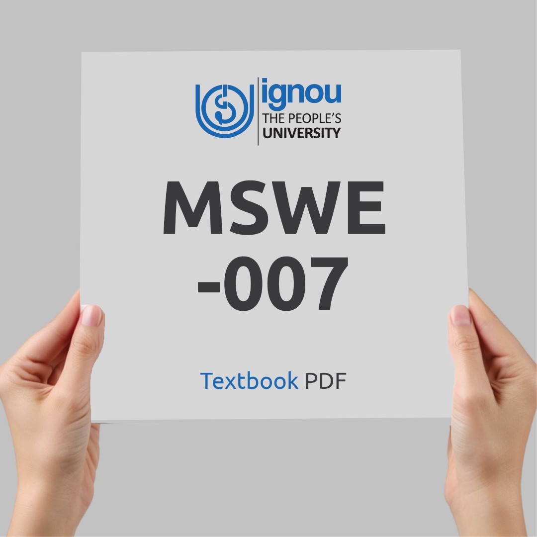 IGNOU MSWE-007 Study Material & Textbook Download