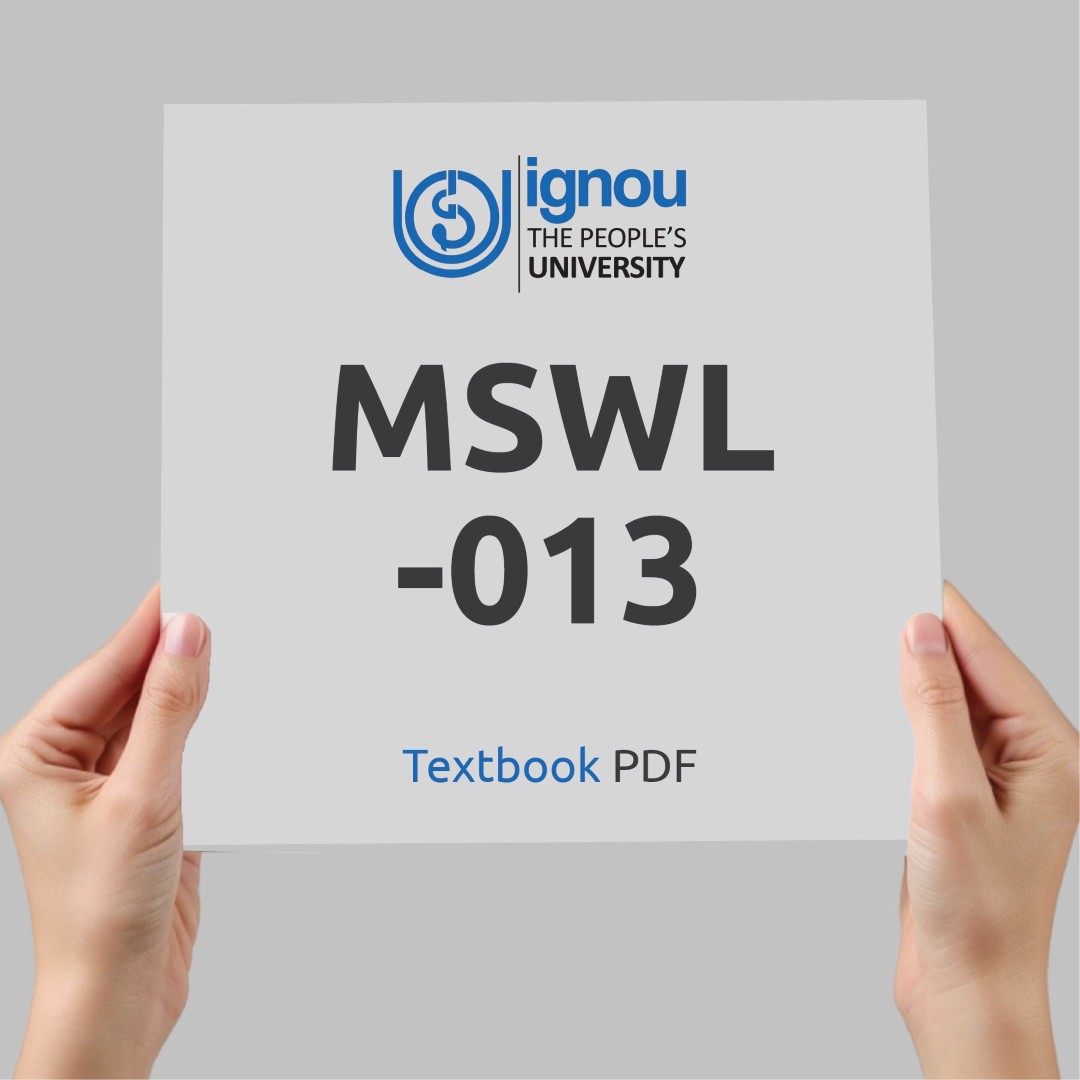 IGNOU MSWL-013 Study Material & Textbook Download