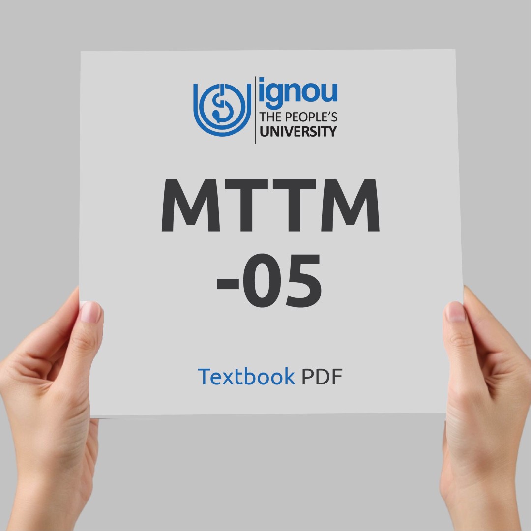 IGNOU MTTM-05 Study Material & Textbook Download