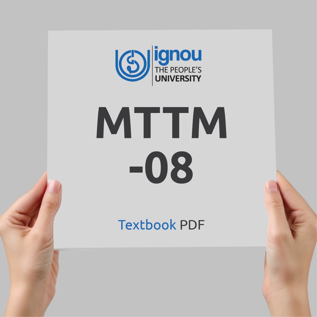 IGNOU MTTM-08 Study Material & Textbook Download