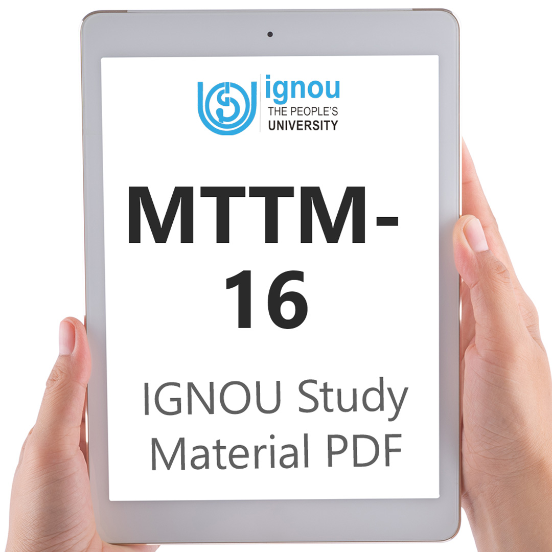 IGNOU MTTM-16 Study Material & Textbook Download