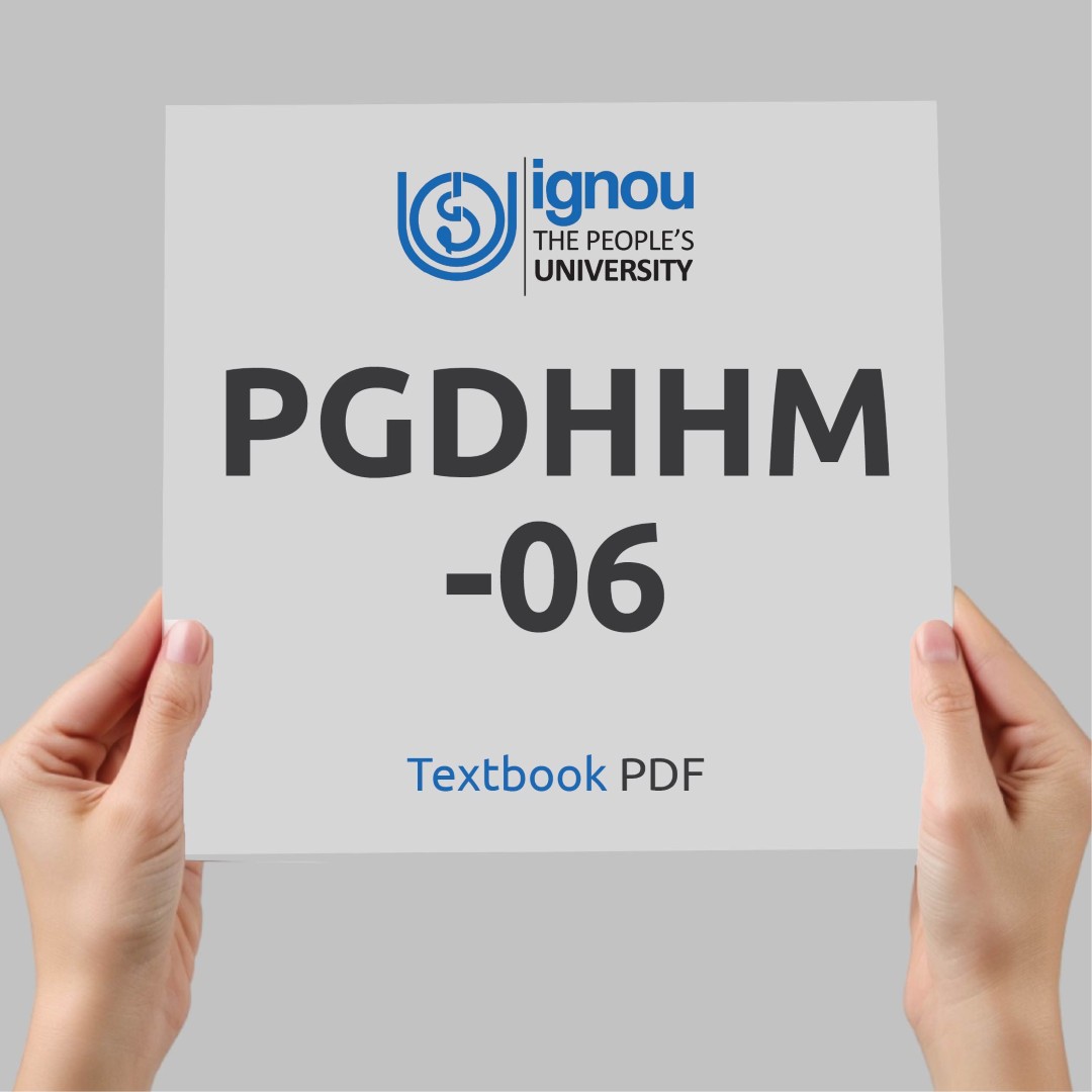 IGNOU PGDHHM-06 Study Material & Textbook Download