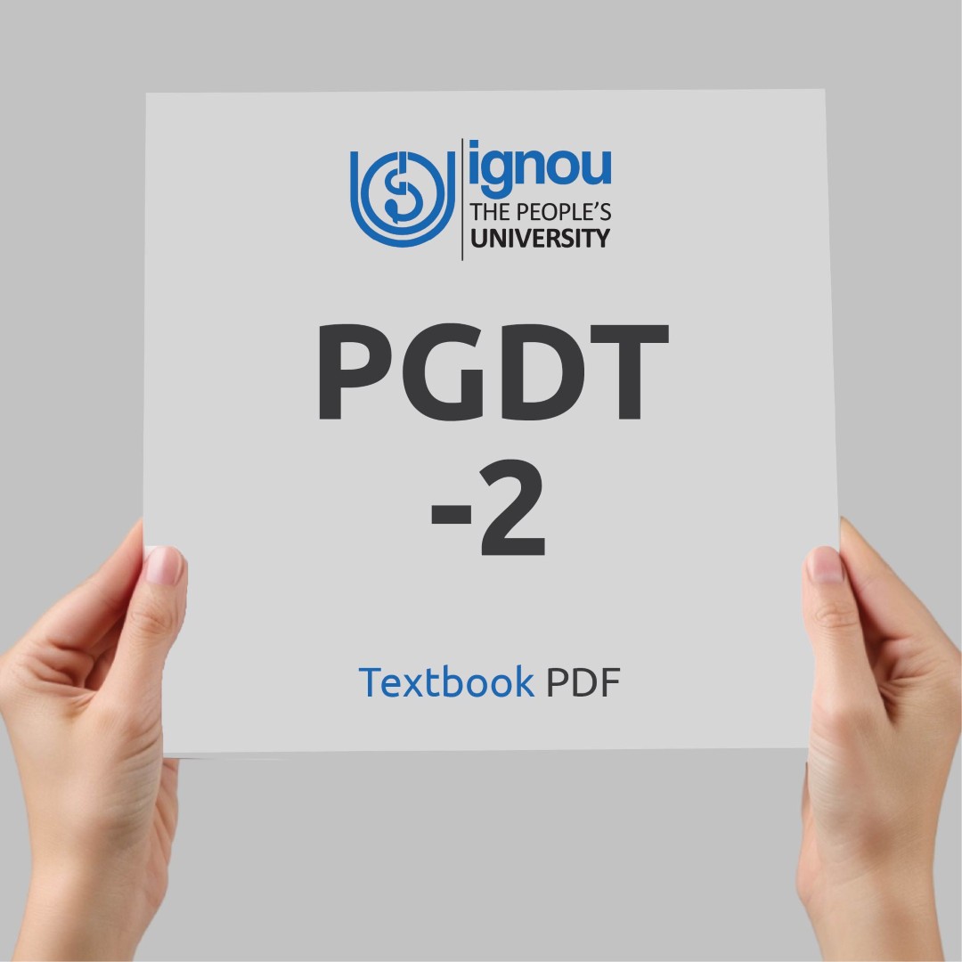 IGNOU PGDT-2 Study Material & Textbook Download