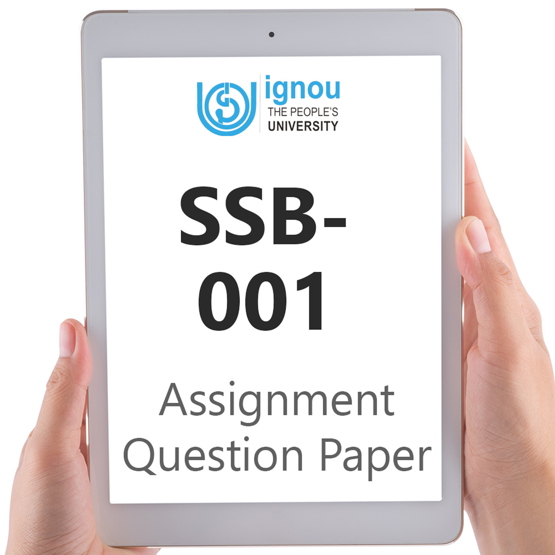 IGNOU SSB-001 Assignment Question Paper Free Download (2023-24)