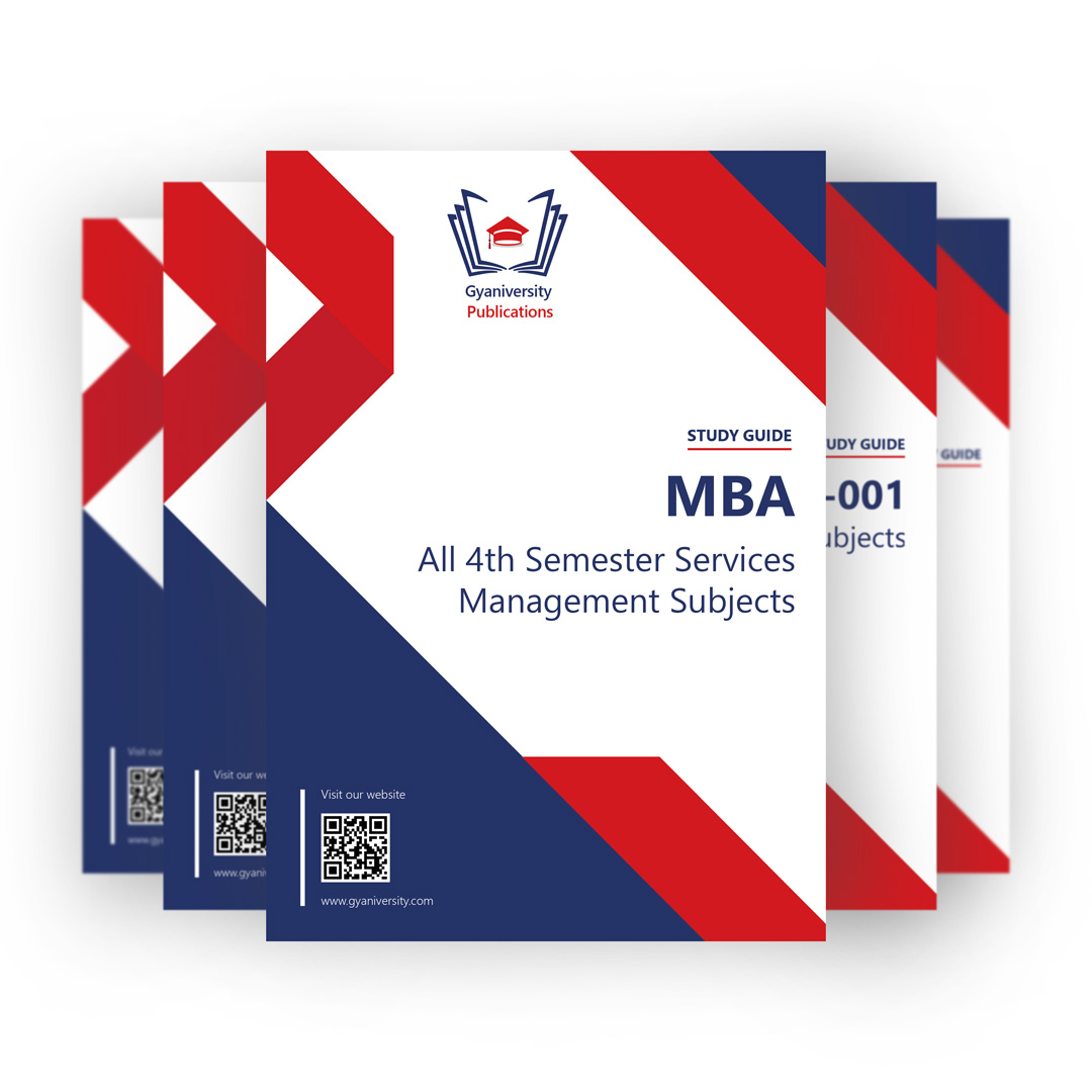 MBA 4th Semester Services Management Study Guide Book Set